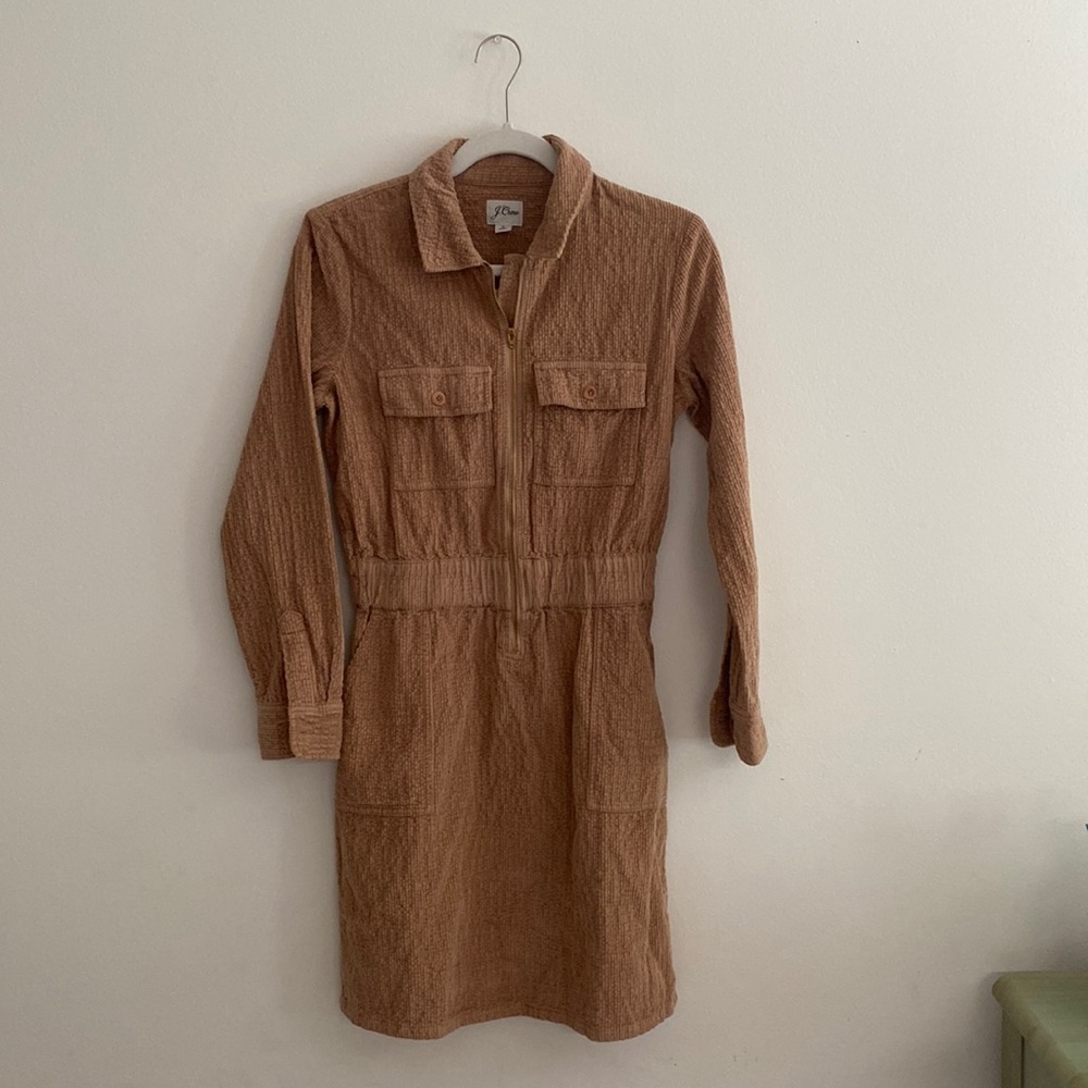 J Crew Corduroy Zip Up Dress